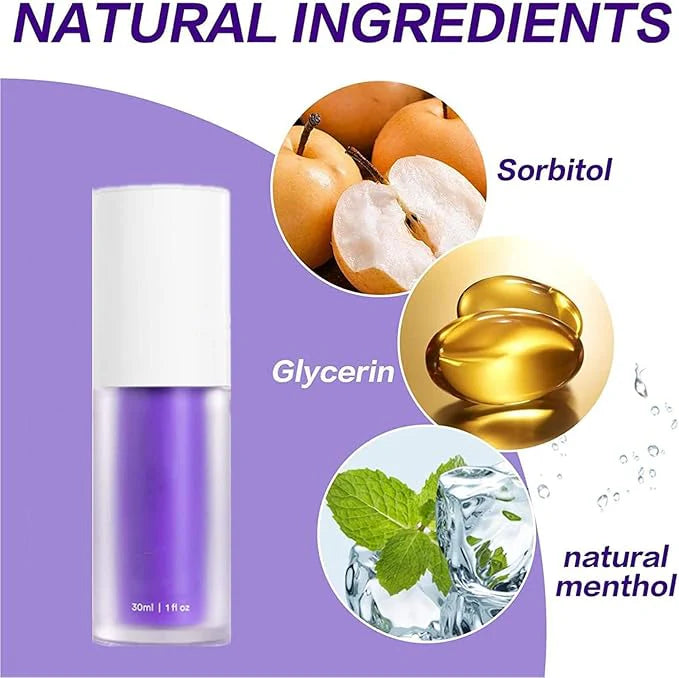 Dental Purple Toothpaste for Teeth Whitening