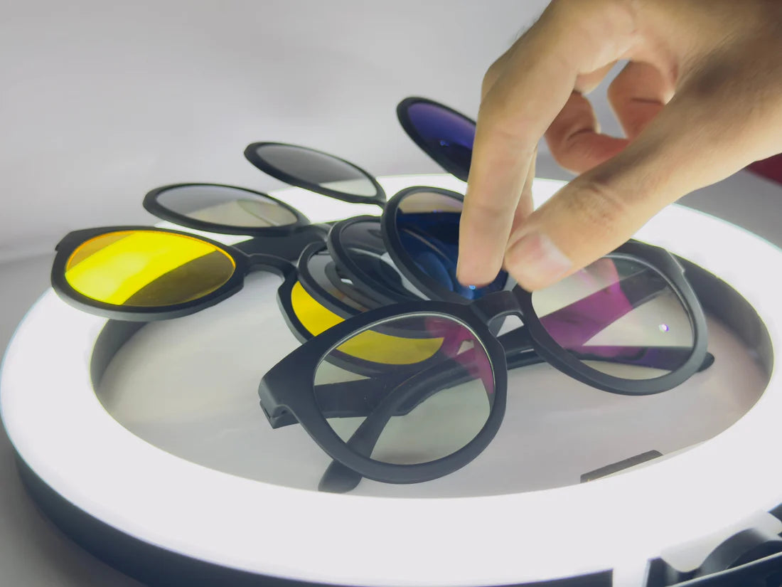 5 In 1 Sunglasses Set UV400 Polarized Magnetic Clip