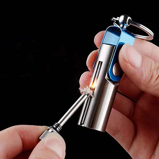 Waterproof Flint Fire Keychain Lighter
